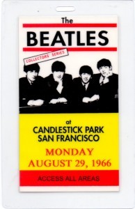 Beatles Tourpass Candlestick Park San Francisco