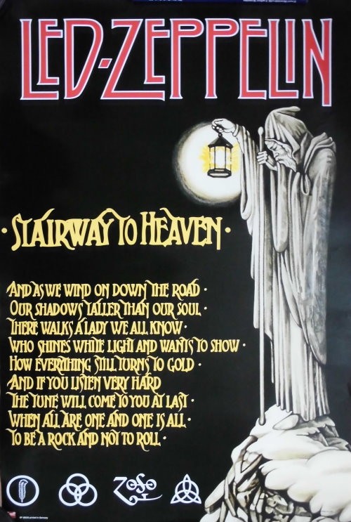 Led Zeppelin - Stairway To Heaven - Plakat