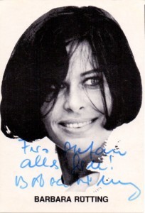 Barbara Rütting Autogrammkarte