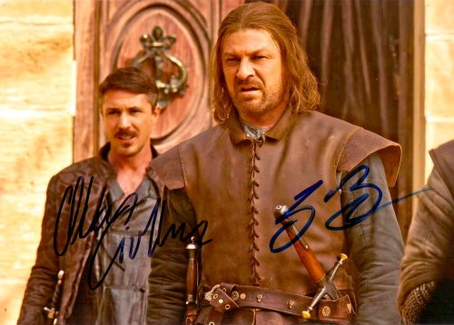 Game Of Thrones Cast Autogramm Sean Bean + Aidan Gillen