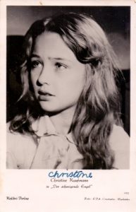 Christine Kaufmann - junges Autogramm