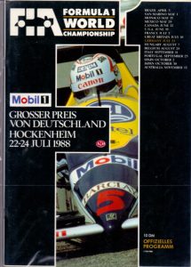 Offizielles Formel 1 Programm von Juli 1988