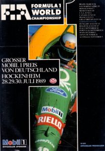 Offizielles Formel 1 Programm von Juli 1989