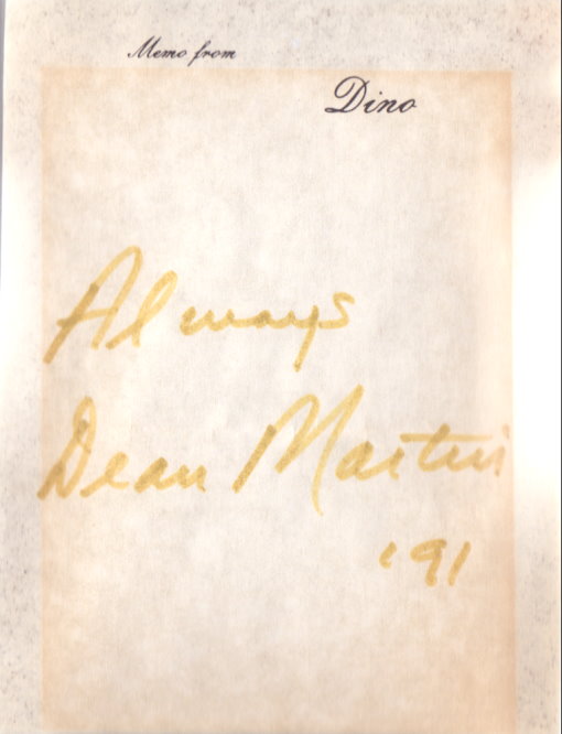 Dean Martin - Autogramm