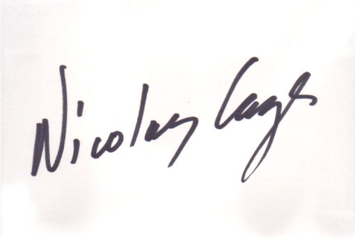 Nicolas Cage Autogramm