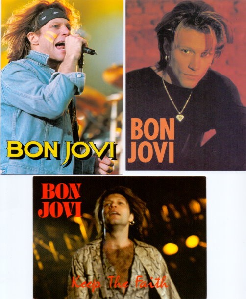 BON JOVI - 9 fantastische Sammel-Postkarten