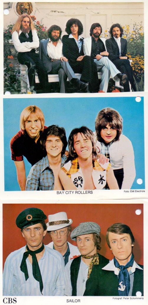 15 Schlagerheft-Postkarten von bekannten Musikgruppen
