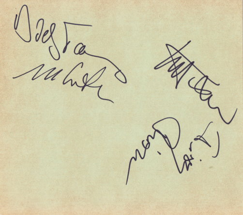 Autogramme von 5 bekannten Bands der 80er Jahre