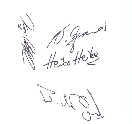 Autogramme von 6 bekannten Bands der 80er Jahre