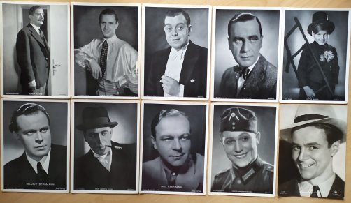 Deutsche Filmstars der 30er und 40er auf 12 MAHALESI Groß-Filmbildern