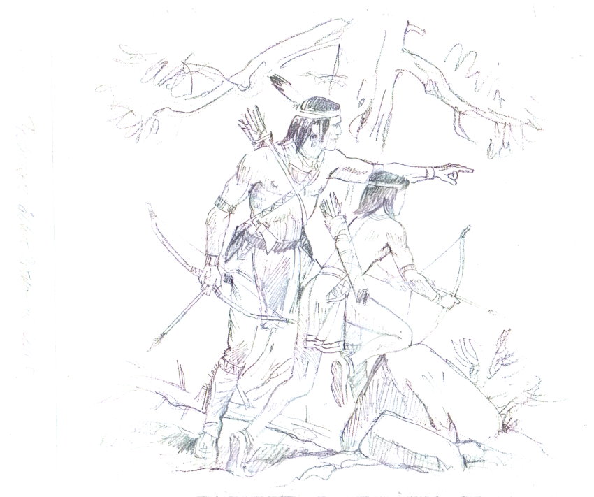 TECUMSEH - 6 von KLAUS DILL gezeichnete Comic-Vorlagen